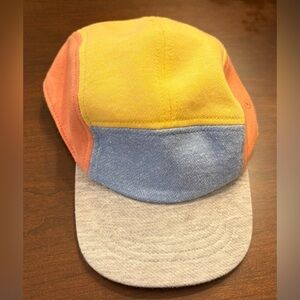 Color block baseball hat blue cap boys sun summer hat toddler flat bill